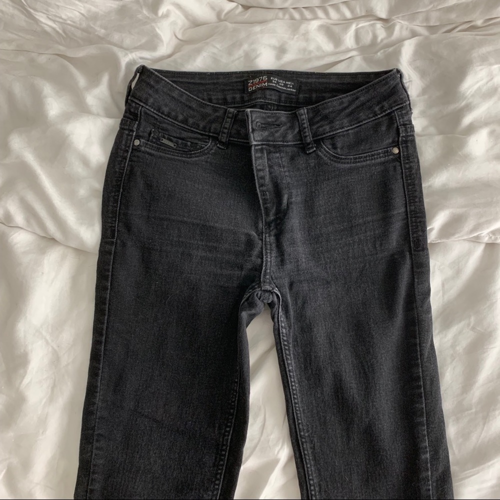 Zara black high waisted denim
